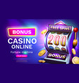 slots free spins 200 promo flyer poster banner vector image vector image