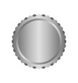 modern metal silver circle badges labels vector image