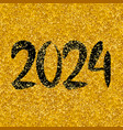 2024 on golden background vector image vector image