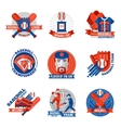 baseball emblems set vector image