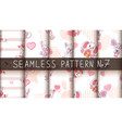 cute teddy animals - seamless pattern vector image vector image