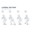 lateral toe taps with resistance band girl home vector image vector image