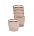 pile of cardboard biodegradable pots for plants vector image vector image