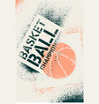 basketball championship stencil spray poster vector image