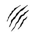 claws scratches on white background black bloody vector image vector image