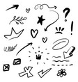 hand drawn set of abstract doodle elements vector image