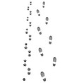 footprints of man and dog vector image
