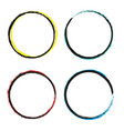 set of grunge circles grunge round shapes vector image