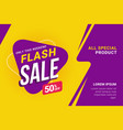 flash sale discount banner template promotion vector image