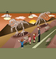 kids on a field trip to museum vector image