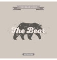 bear vintage trend logo with effects scratches vector image vector image