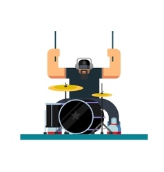 Rock musician drummer Royalty Free Vector Image