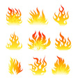 fire flames vector image vector image