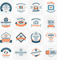 set of photography logo design templates vector image