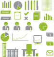 business graph icons vector image