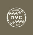 emblem of the baseball team of new york vector image