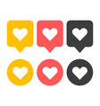 like follower comment icons vector image