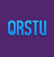 q r s t u blue stylish volumetric letters vector image vector image