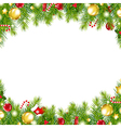 christmas vintage border vector image vector image