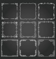 decorative frames and borders square set vector image