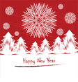 new years card or invitation with snowflakes vector image vector image