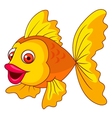 Cute golden fish cartoon Royalty Free Vector Image