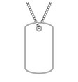 metal dog tag vector image