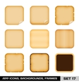 set of colorful app icon frames templates vector image