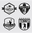 tennis logo badges vector image