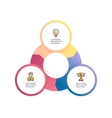 circular infographics business diagram with 3 vector image