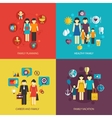 family flat set vector image