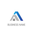 home roof realty business company logo vector image