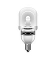 induction light bulb isolated on white vector image vector image
