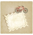 retro background with bicycle vector image