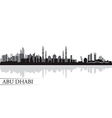 abu dhabi city skyline silhouette background vector image