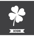 clover with four leaves sign st patrick symbol vector image vector image
