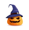 halloween pumpkin realistic with heat isolated vector image