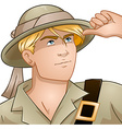 blond nature explorer vector image
