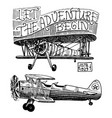 set of passenger airplanes corncob or plane vector image vector image