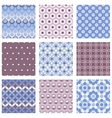 set of circle seamless patterns vector image vector image
