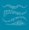 snowflakes swirling curves vector image vector image