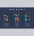 big data transformed through analytics vector image vector image
