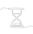 hourglass - one line design style vector image