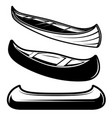 set of of kayak canoe boats design element vector image vector image