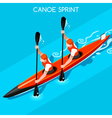 kayak sprint double 2016 summer games 3d vector image vector image