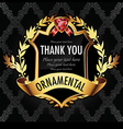 label with laurel wreath vector image