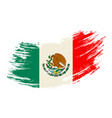 mexican flag grunge brush background vector image