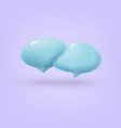 3d speech bubble realistic plastic icon speech vector image vector image