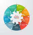 9 options pie chart circle infographic template vector image vector image