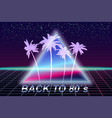 back to 80 s retro banner vaporwave aesthetic vector image